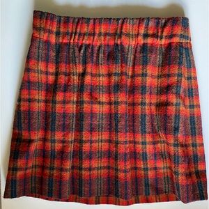 J.Crew Wool Plaid Skirt with Pockets